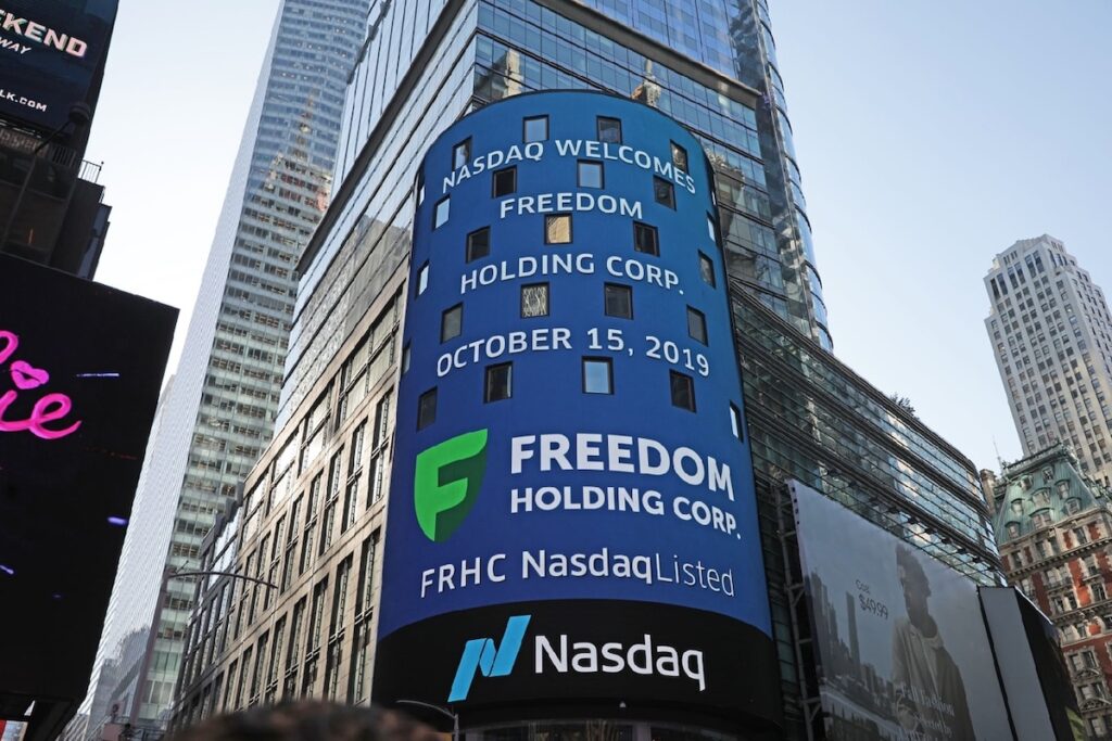 Реклама Freedom Holding Corp. на бирже Nasdaq