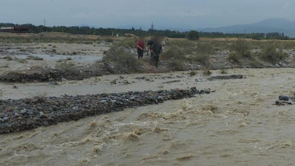 Дети оказались в западне из-за поднявшегося уровня воды в Алматинской области