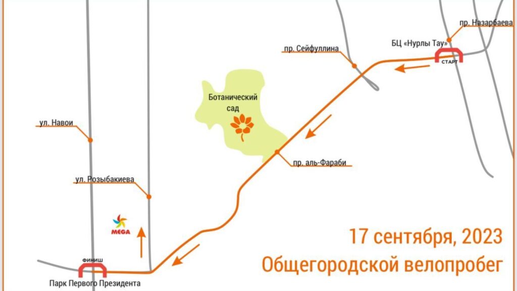 Городской велопробег приведет к временному перекрытию части проспекта Аль-Фараби