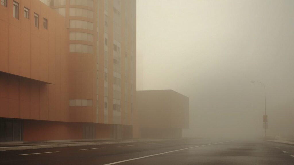 Жилой дом в тумане