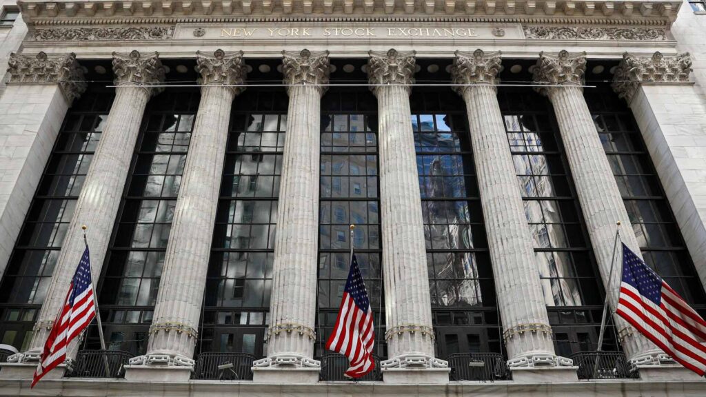 Вид на здание New York Stock Exchange