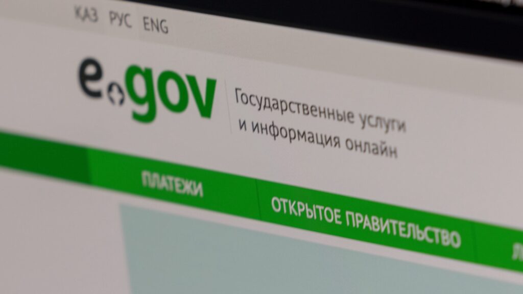 Открытые сайт Egov на экране монитора