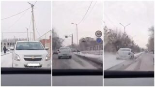 Погоня полицейских попала на видео