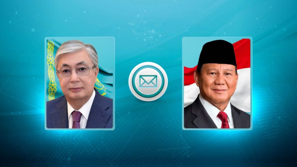 Инфографика с лицами президента Казахстана и главой Индонезии