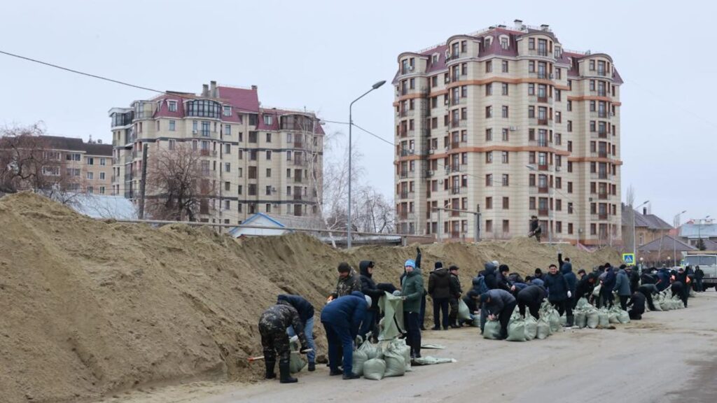 Волонетры собирают песок