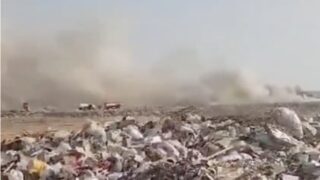 Токсичный дым от пожара на мусорном полигоне окутал Актобе