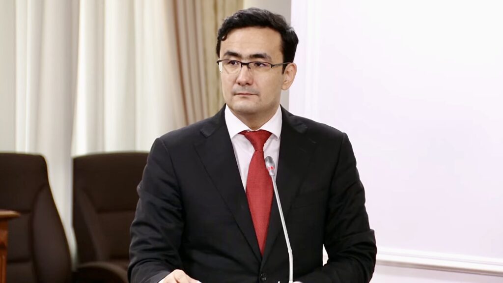 Председатель Правления АО «Национальный управляющий холдинг «Байтерек» Рустам Карагойшин выступает на заседании правительства 28 мая 2024 года