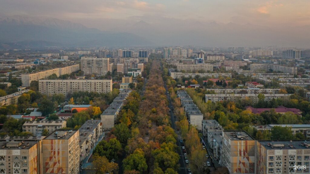 Вид на проспект Гагарина в Алматы