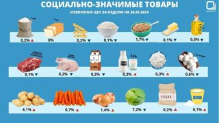 Индекс цен на СЗПТ в годовом выражении снизился на 0,6%