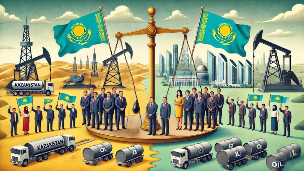 Иллюстрация нефти в Казахстане