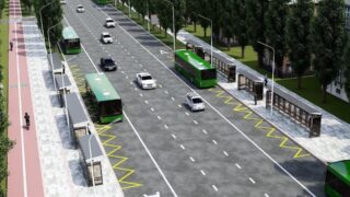 В Алматы начали строительство новой линии BRT на улице Желтоксан: автобусы ускорят на 40%