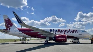 Авиафлот FlyArystan пополнился новым самолетом Airbus A320