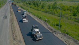 В Костанайской области продолжается ремонт трассы KAZ19