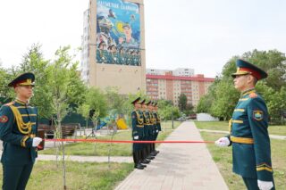 В Астане торжественно открыли патриотический мурал «Ұлттық ұлан – ел айбыны»