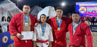 Гвардейцы завоевали призовые места на чемпионате Казахстана по пляжному самбо