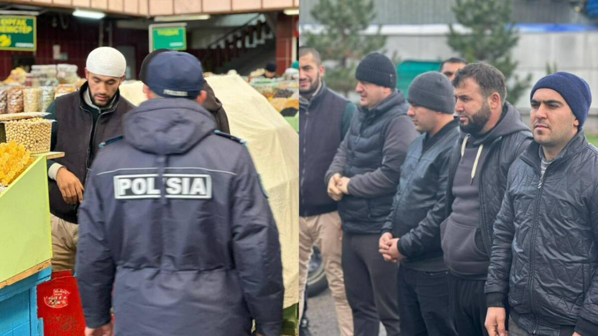 На рынке в Алматы были выявлены нелегальные иммигранты из Узбекистана и Таджикистана