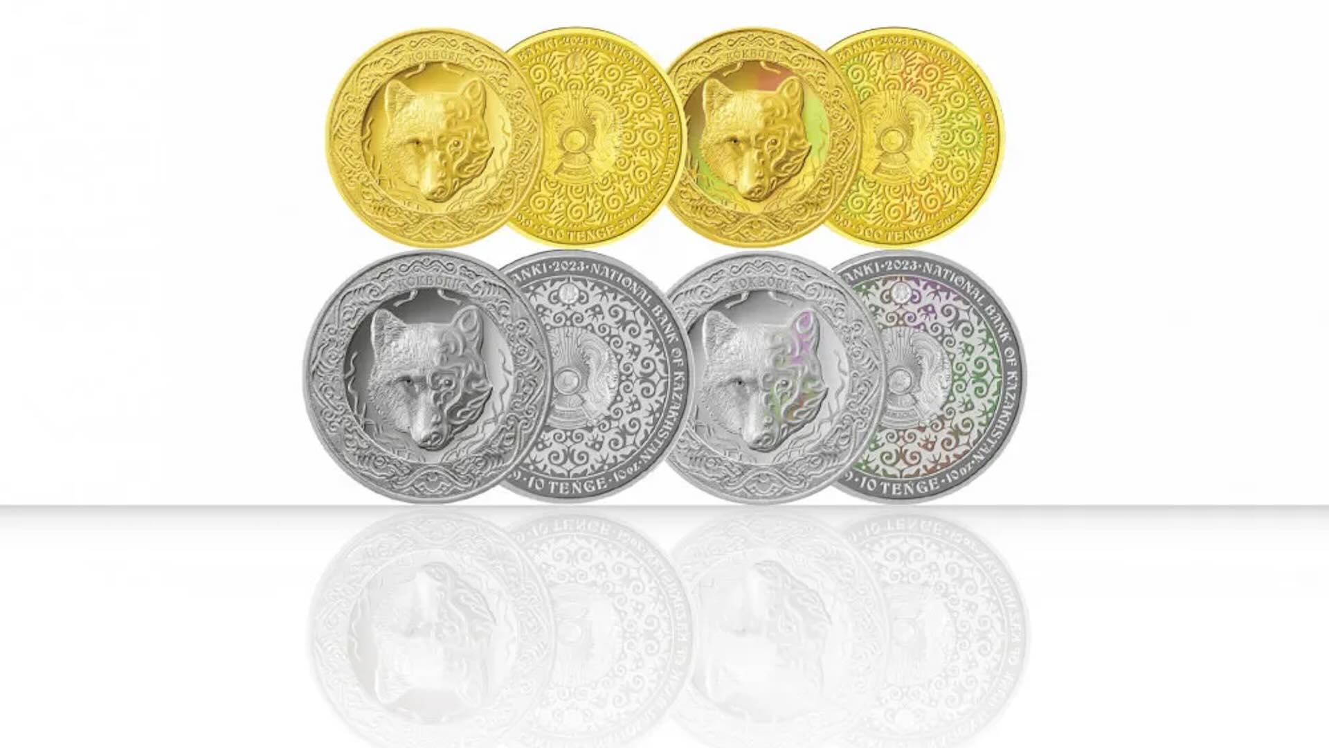 Нацбанк выпускает инвестиционные монеты KÓKBÓRI из серии «Тотемы кочевников»